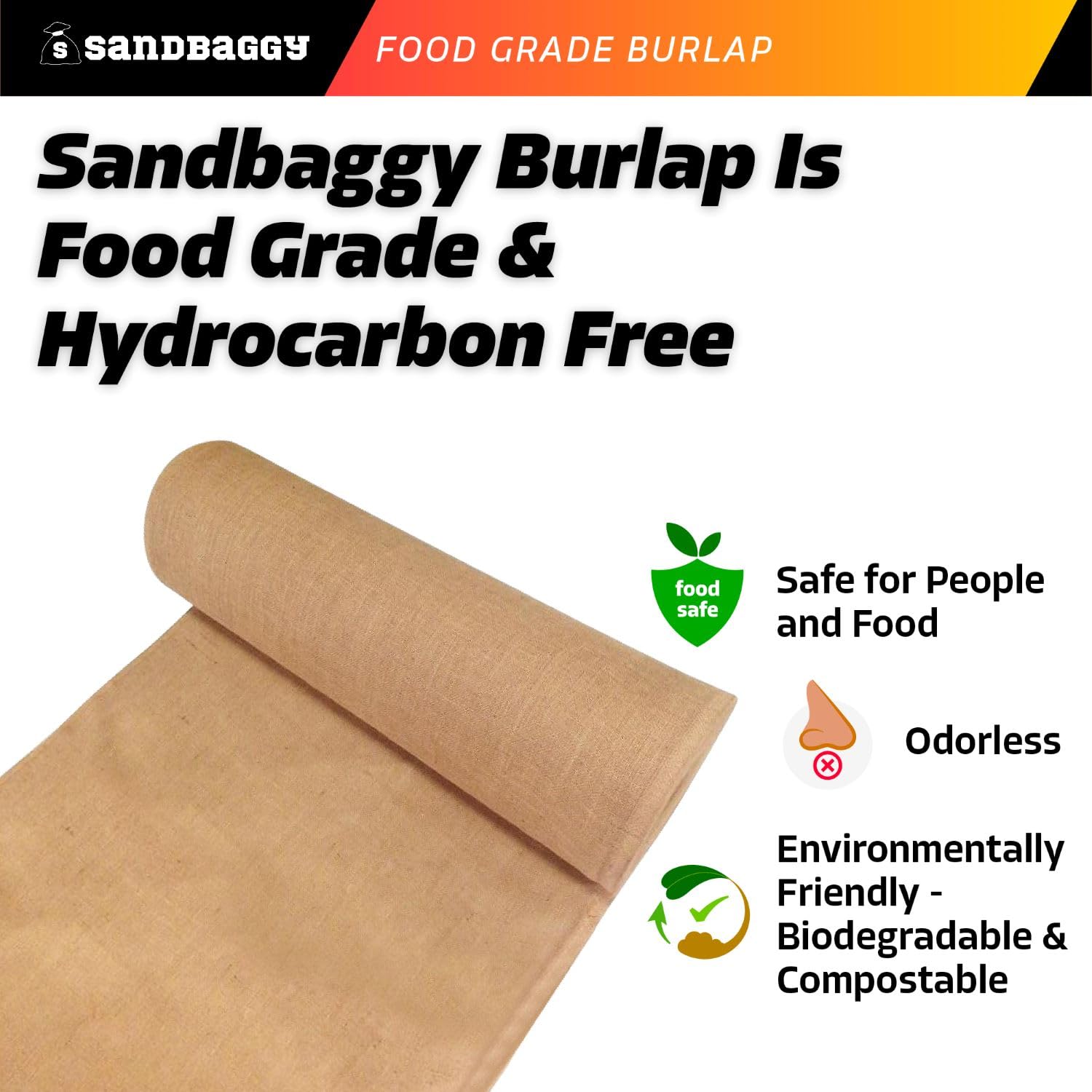 Sandbaggy Premium Burlap Fabric Roll - 40
