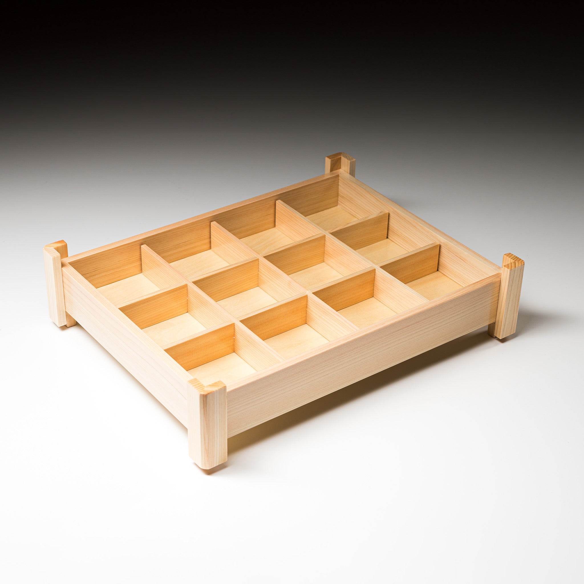 Premium Ozen Box Display Sake Cup Set - 12 Section Japanese Sake Tasting Tray for Traditional Ceremonies, Home Bar Decor & Gift Giving