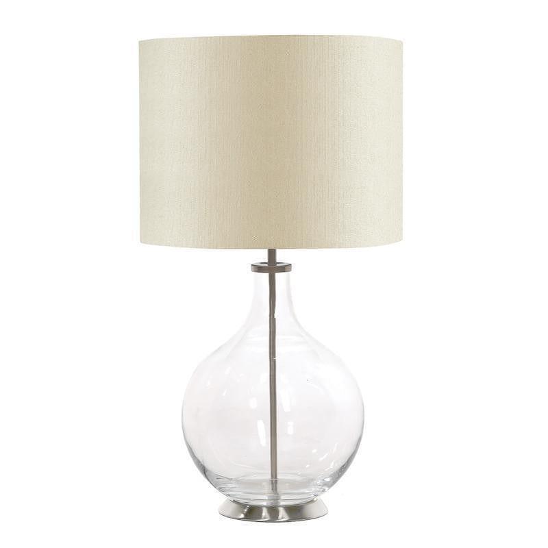 Elstead Orb Clear Glass Table Lamp - Modern Home & Office Lighting for Living Room, Bedroom, or Study Desk