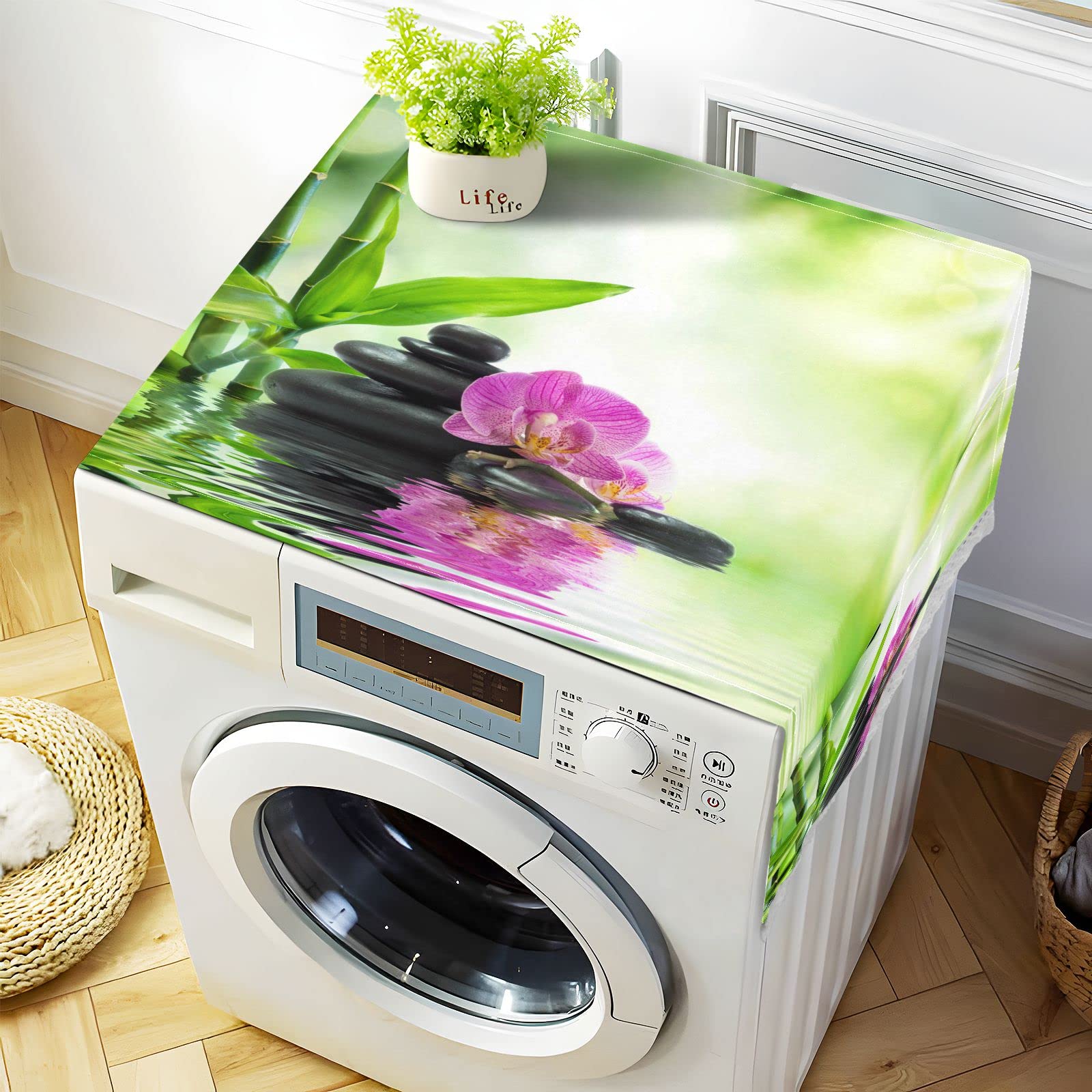 Japanese Zen Orchid Washing Machine Cover - 51