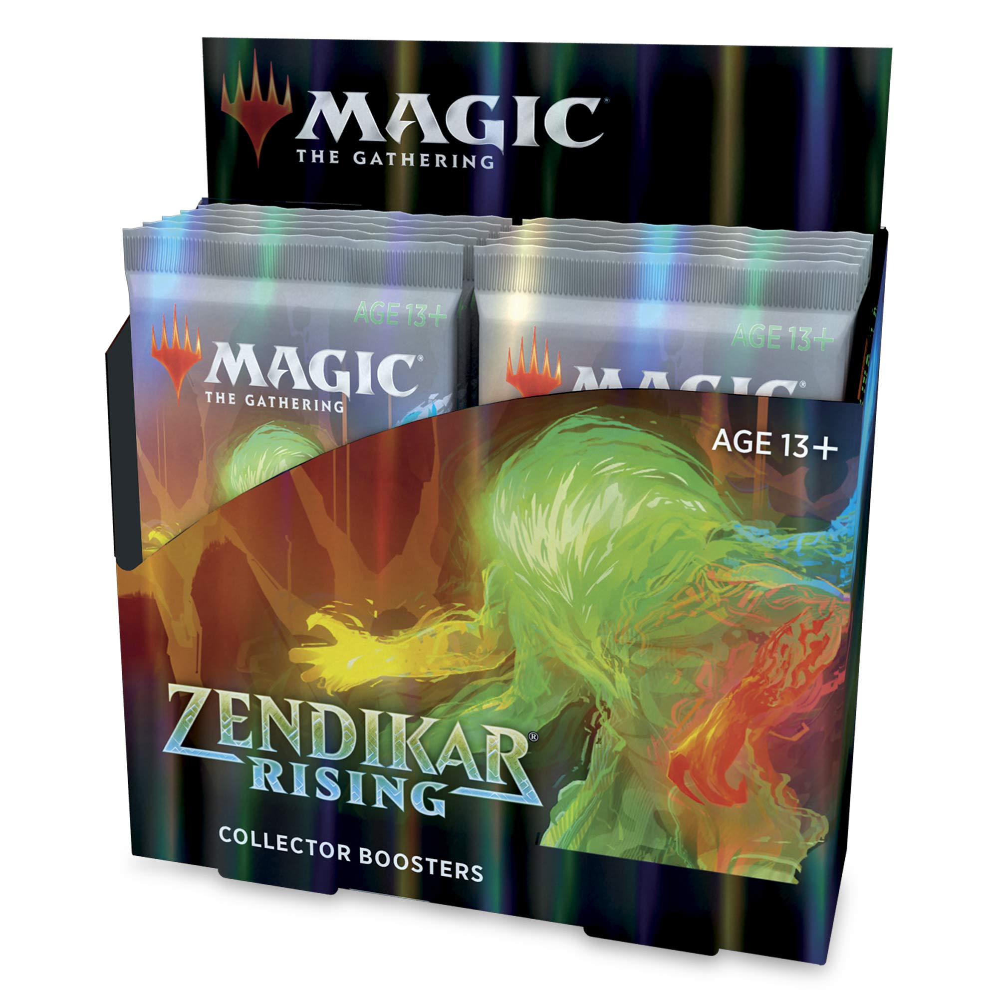 Magic: The Gathering Zendikar Rising Collector Booster Box - 12 Packs (180 Cards) with 2 Box Toppers | 132+ Foil Cards, 48 Rares & 72 Alternate Frame Cards | Premium MTG Cards for Collectors, Tournaments & Game Nights