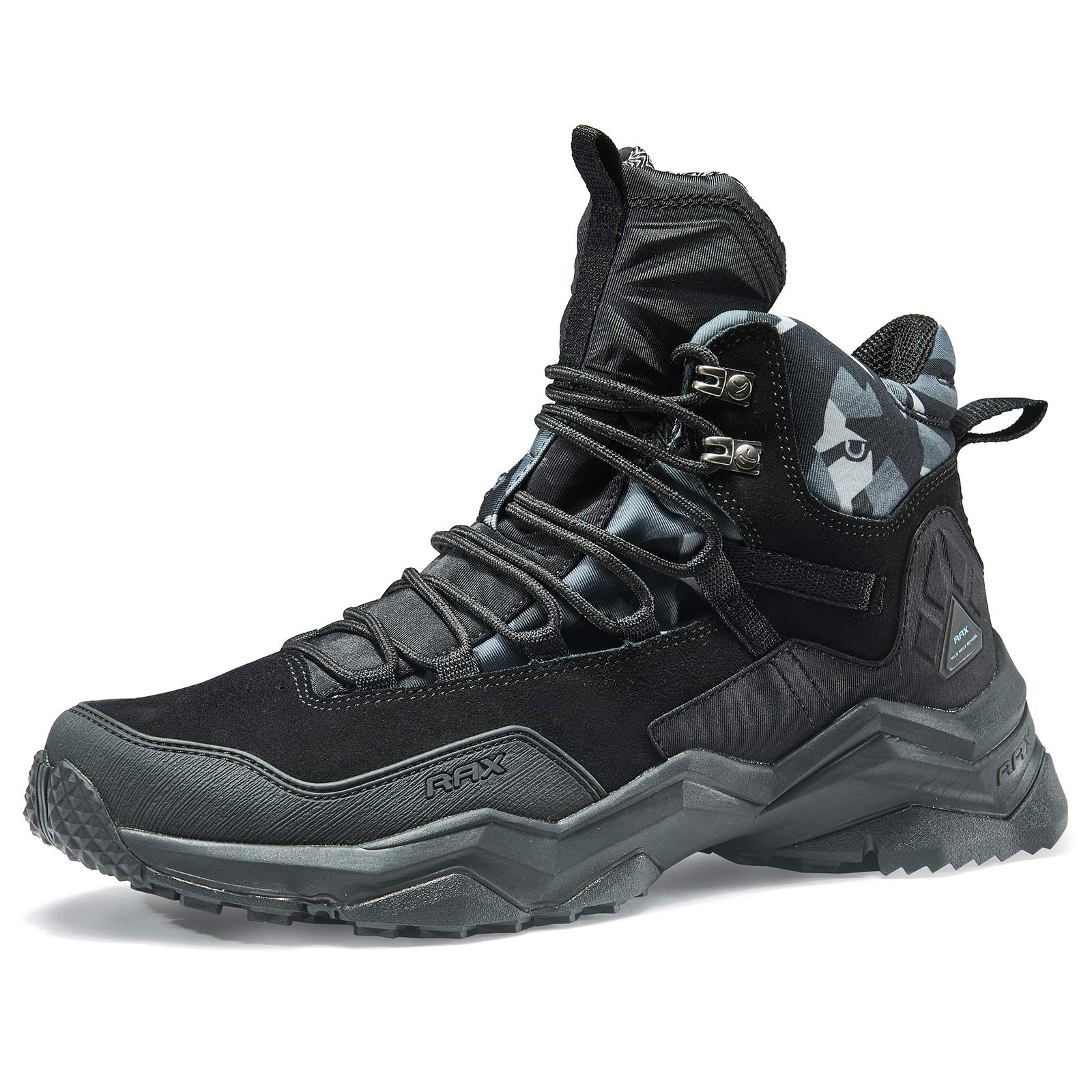 RAX Men's Wild Wolf Mid Venture Waterproof Hiking Boots - Lightweight Outdoor Trekking Shoes for Mountain Climbing, Camping & Trail Walking