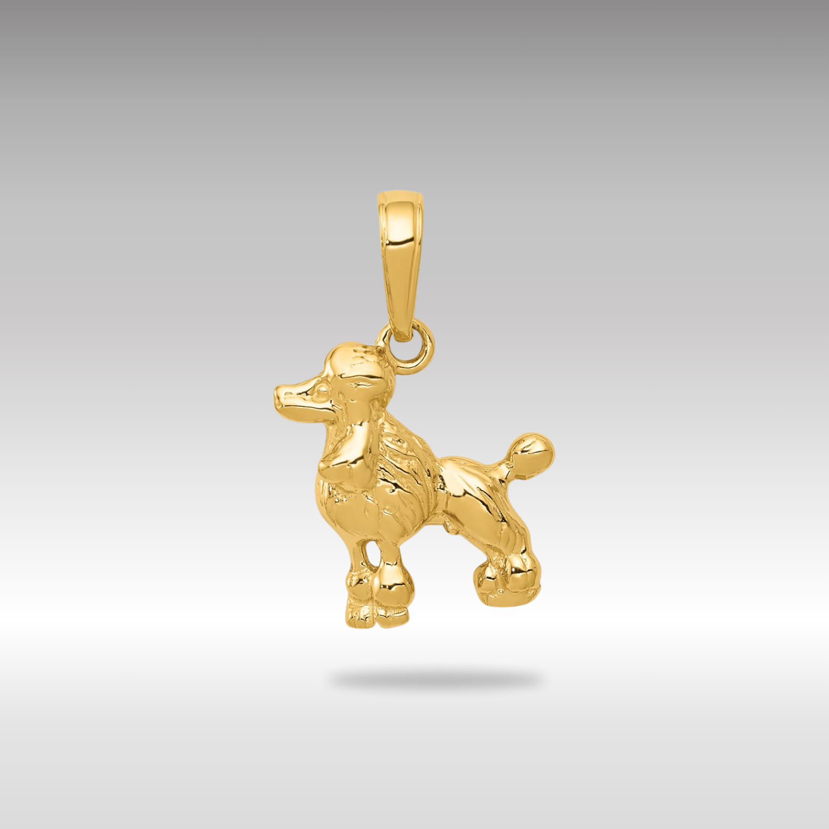 14K Gold Poodle Dog Pendant Necklace - Elegant Animal Jewelry Gift for Women - Perfect for Birthdays, Anniversaries & Dog Lovers