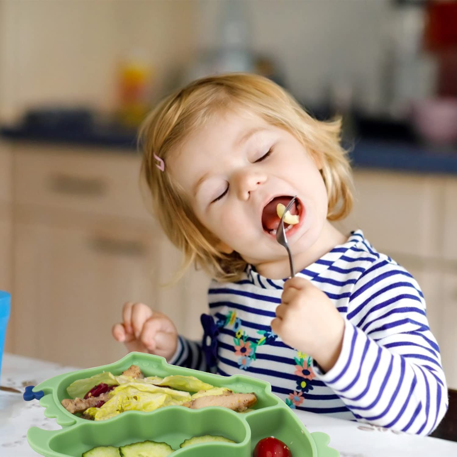 Non-Slip Silicone Suction Plate & Bowl Set for Babies & Toddlers - BPA-Free Dishwasher Safe Baby Feeding Set - Perfect for Highchairs, Travel & Mess-Free Mealtime