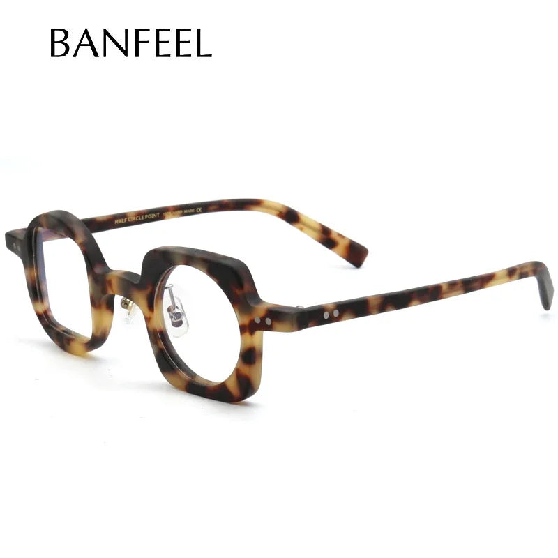 Stylish Aror Unisex Full Rim Flat Top Square Round Acetate Eyeglasses 34943 - Perfect for Work, Reading & Fashion