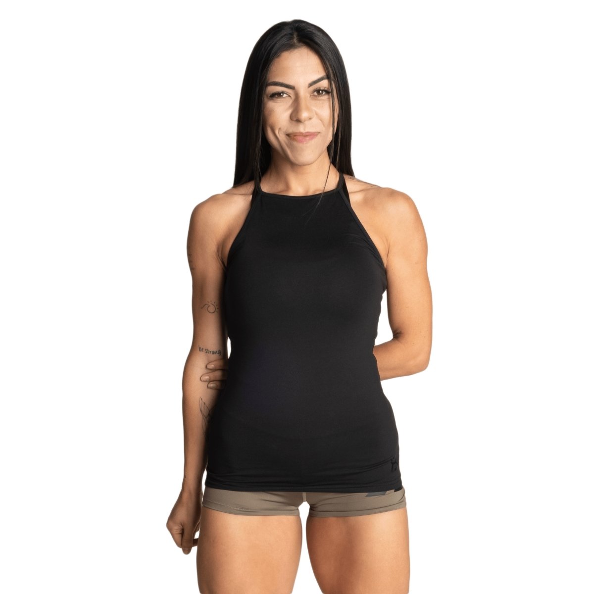 Better Bodies Performance Halter - Black | Adjustable Workout Top for Women | Gym, Yoga & Running
