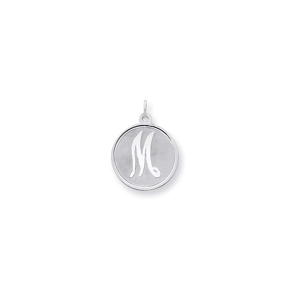 Roy Rose Jewelry Sterling Silver Initial Letter M Charm Pendant - Elegant Monogram Necklace for Women, Perfect Gift for Birthday, Anniversary & Special Occasions