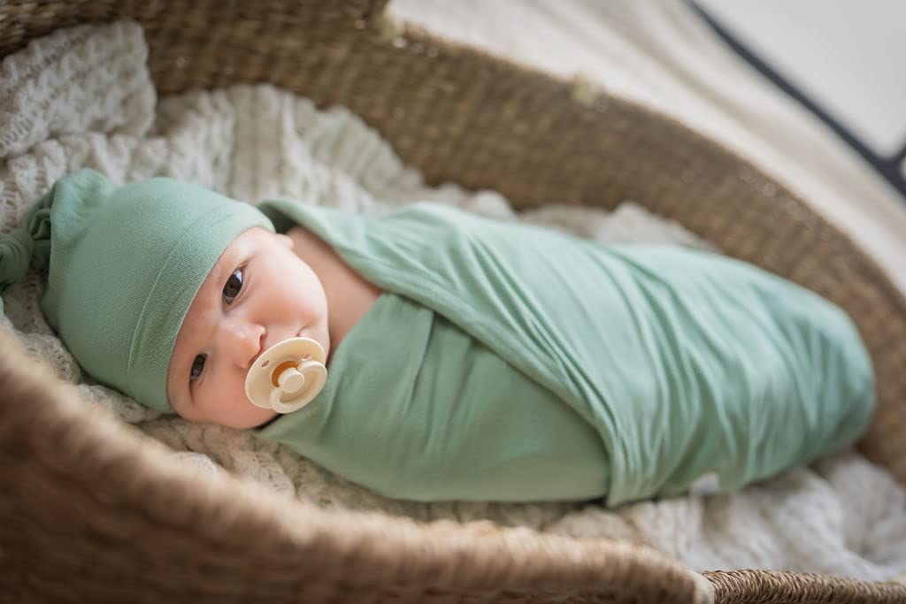 Baby Be Mine Maternity Nursing Delivery Robe & Baby Girl Swaddle Blanket Set with Daddy T-Shirt - Soft Comfortable Postpartum Outfit & Newborn Essentials for Hospital, Home & Photo Shoots