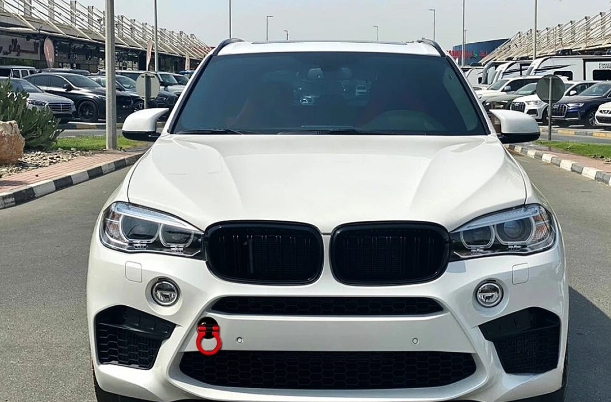 Euro Sports Red Front Tow Hook Ring for BMW X1 X3 X4 X5 X6 Z4 (Fxx Chassis) - Durable Car Accessory for Racing, Off-Road & Track Day Enthusiasts