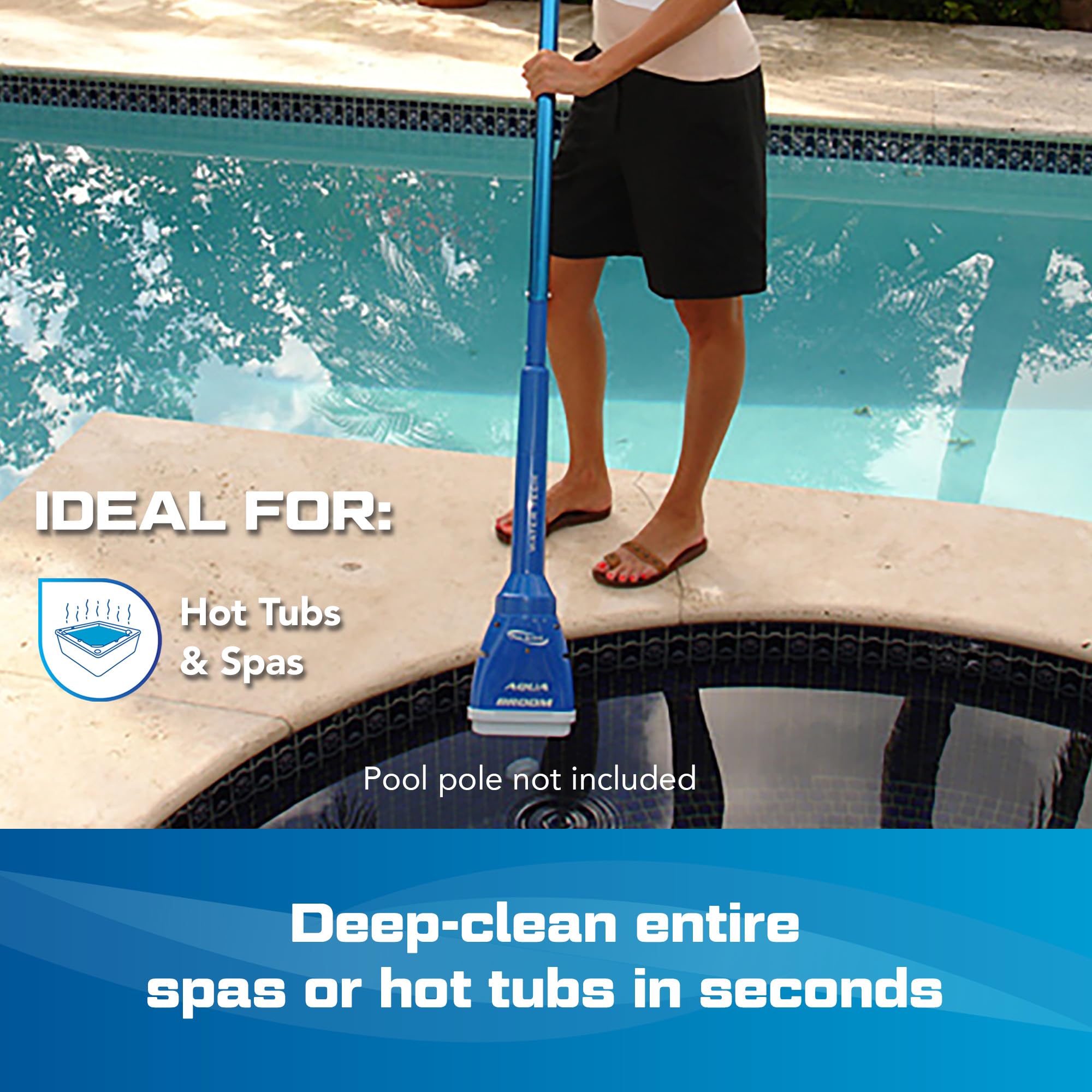 Cordless Pool Vacuum for Spa & Small Pools - Sand & Dirt Cleaner for Hot Tubs & Inflatable Pools