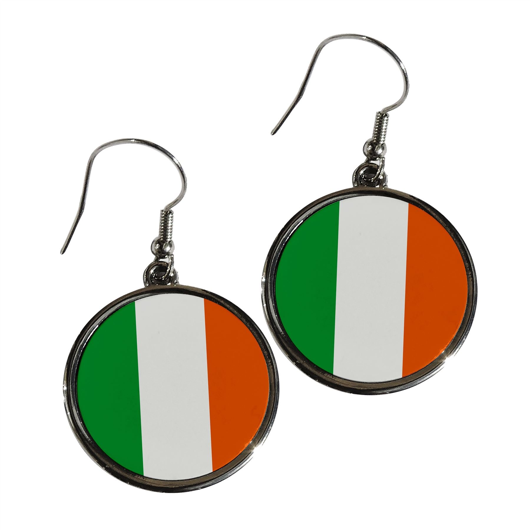 Premium Stainless Steel Irish Flag Earrings - Round Stud Design for Women - Perfect for St. Patrick's Day, Irish Pride & Everyday Wear