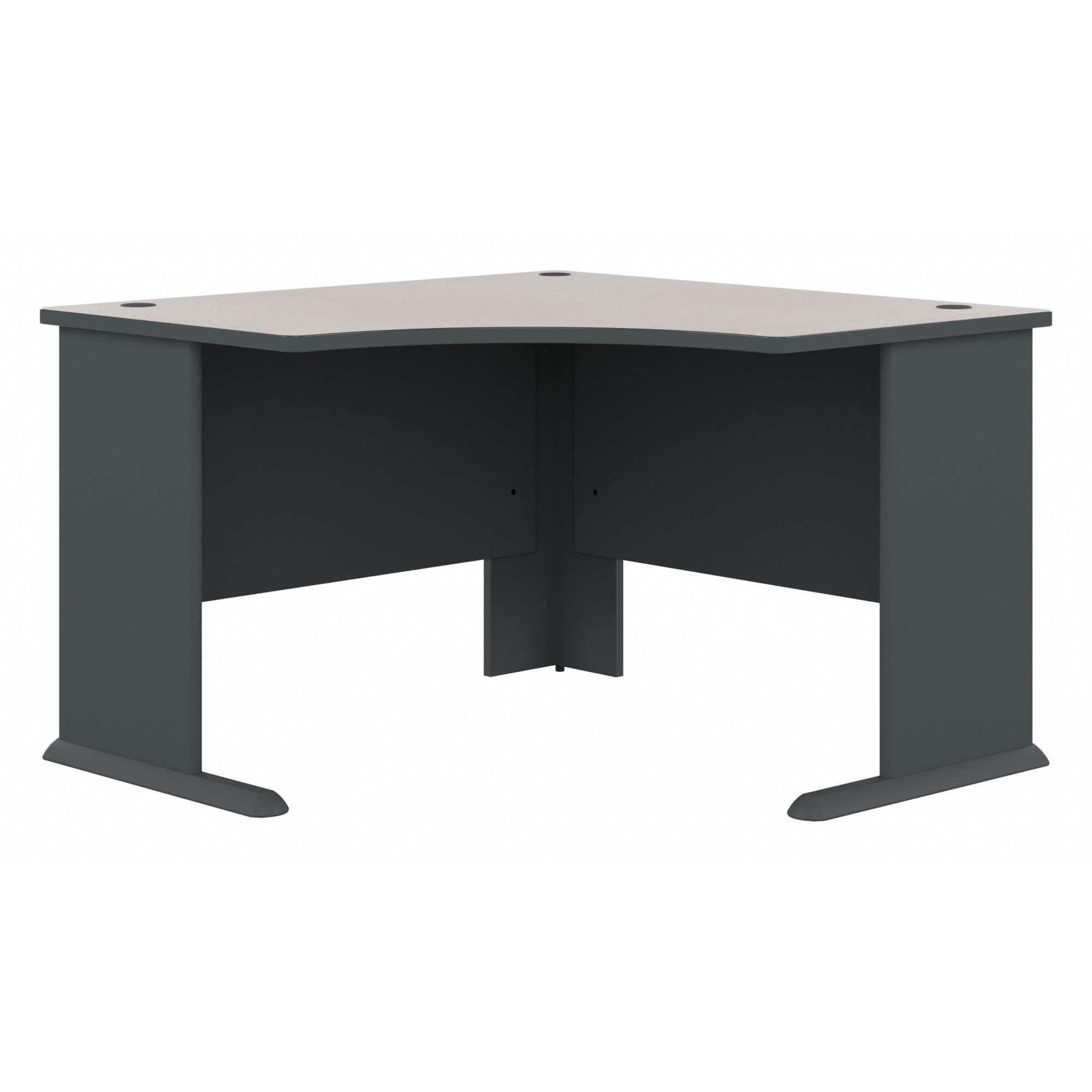 Bush Business Furniture Series A 48W White & Slate Corner Desk - Compact Computer Workstation for Home Office, Small Business & Professional Workspaces - Perfect for Remote Work, Study & Productivity