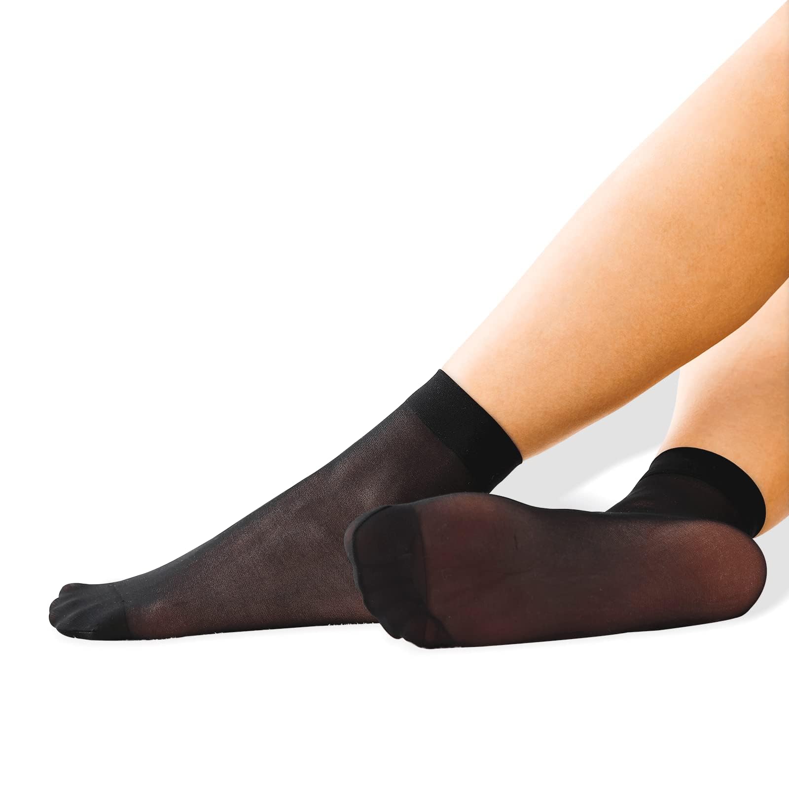 9 Pack Women's Ankle Socks - Sheer Pop Nylon Socks, Silky & Breathable Hosiery for Everyday Wear, Workout & Casual Outfits