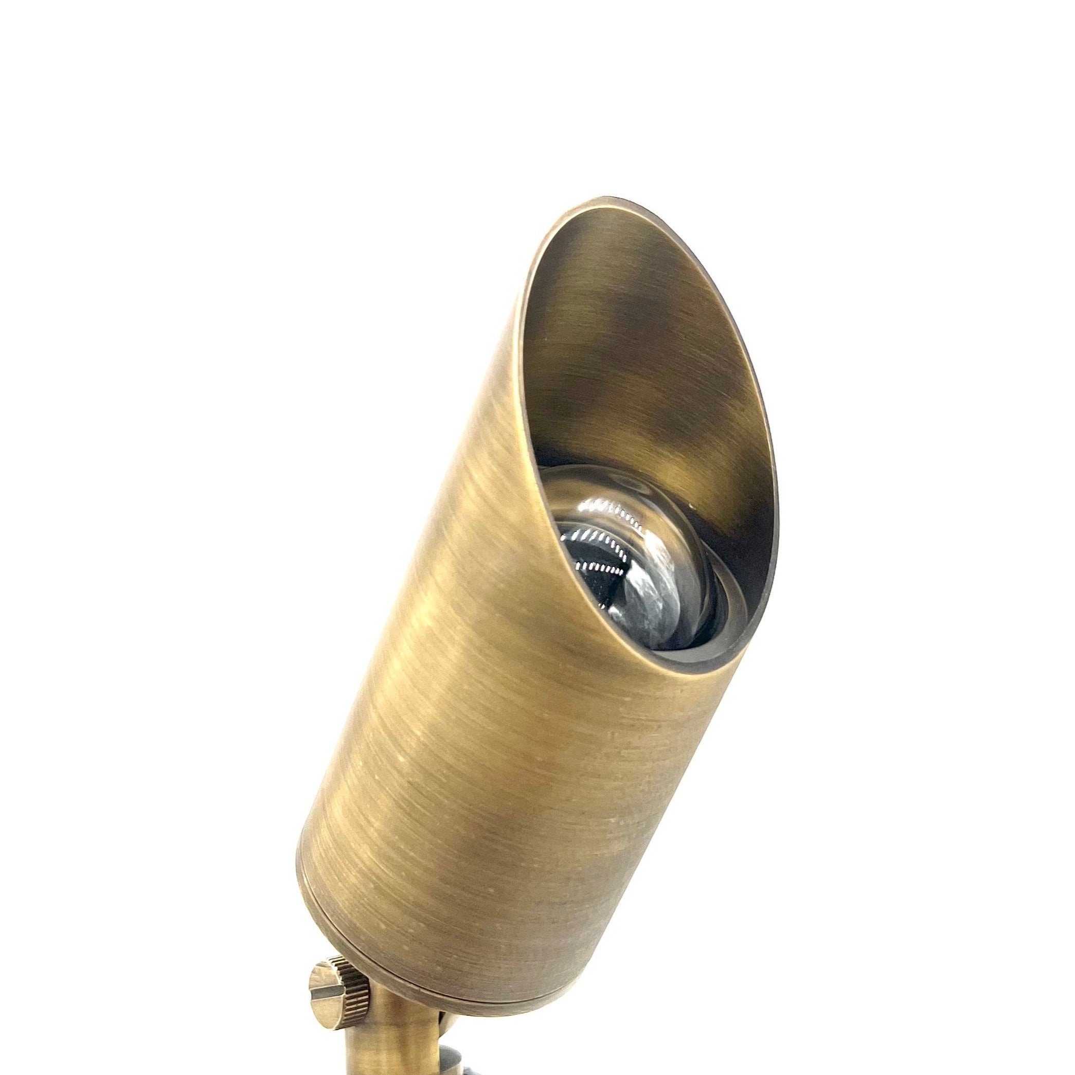 SPBP05 Stelvio Antique Brass Spotlight - Low Voltage Outdoor Lighting for Garden, Pathway, and Landscape Illumination