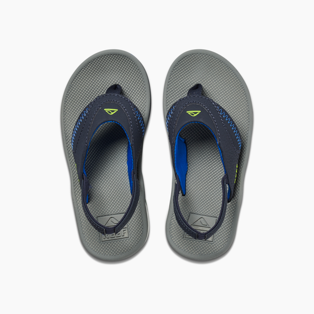 Reef Little Fanning Boys' Sandals - Comfortable Water Shoes for Kids, Beach & Pool Play, Outdoor Summer Activities