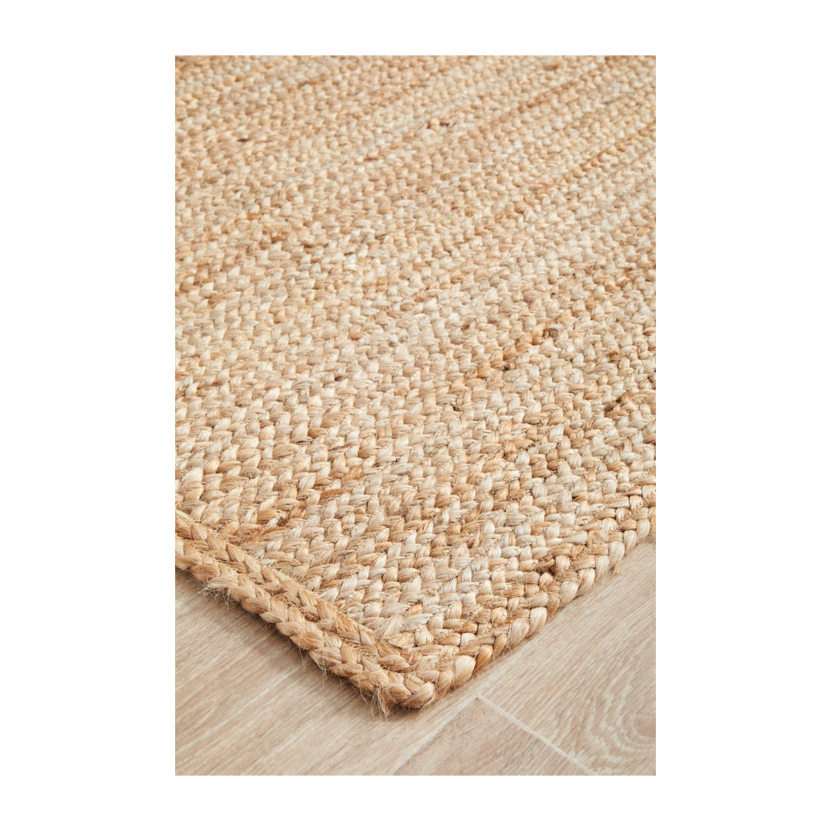 Bondi Rectangle Runner Rug - Natural Jute Fiber - Perfect for Hallway, Kitchen, or Entryway Decor