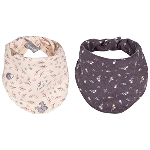 Trend Lab Autumn Forest 2-Pack Reversible Flannel Bandana Bib Set for Babies - Soft & Absorbent Drool Bibs for Feeding, Teething, and Everyday Use