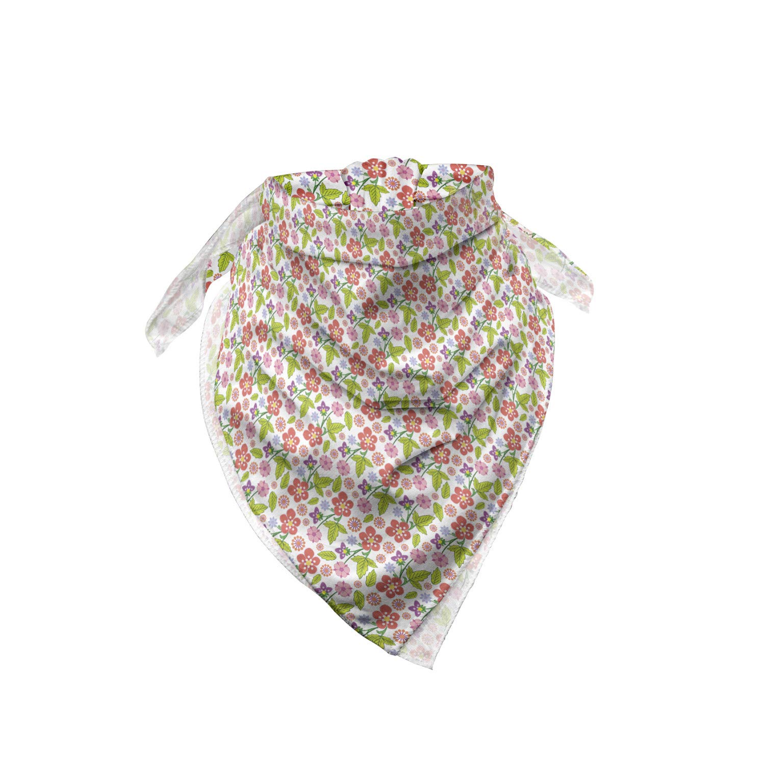 Ambesonne Floral Bandana - Romantic Bouquet Print Unisex Head Scarf & Neck Tie for Women, Men - Perfect for Outdoor Activities, Music Festivals, and Fashion Accessories
