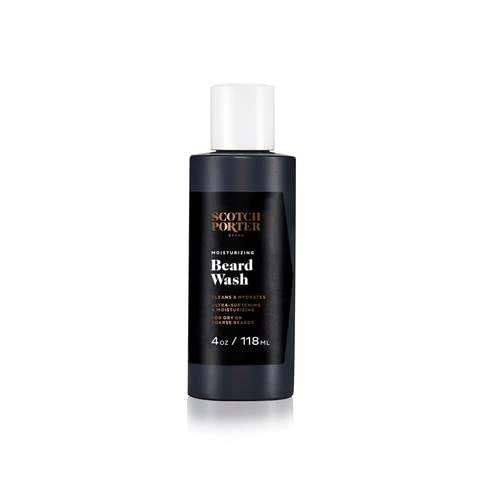 SCOTCH PORTER Moisturizing Beard Wash for Men - Hydrating & Cleansing Beard Shampoo - Softens & Conditions Facial Hair - Ideal for Daily Use & Grooming Routine
