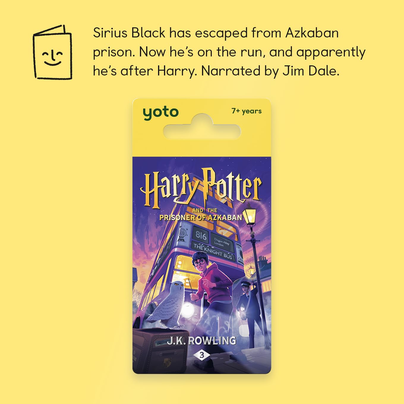 Yoto Harry Potter and The Prisoner of Azkaban Audio Card - Screen-Free Storytelling for Kids Ages 7+ | Compatible with Yoto Player & Mini | Perfect for Playtime, Bedtime Stories & Travel Entertainment