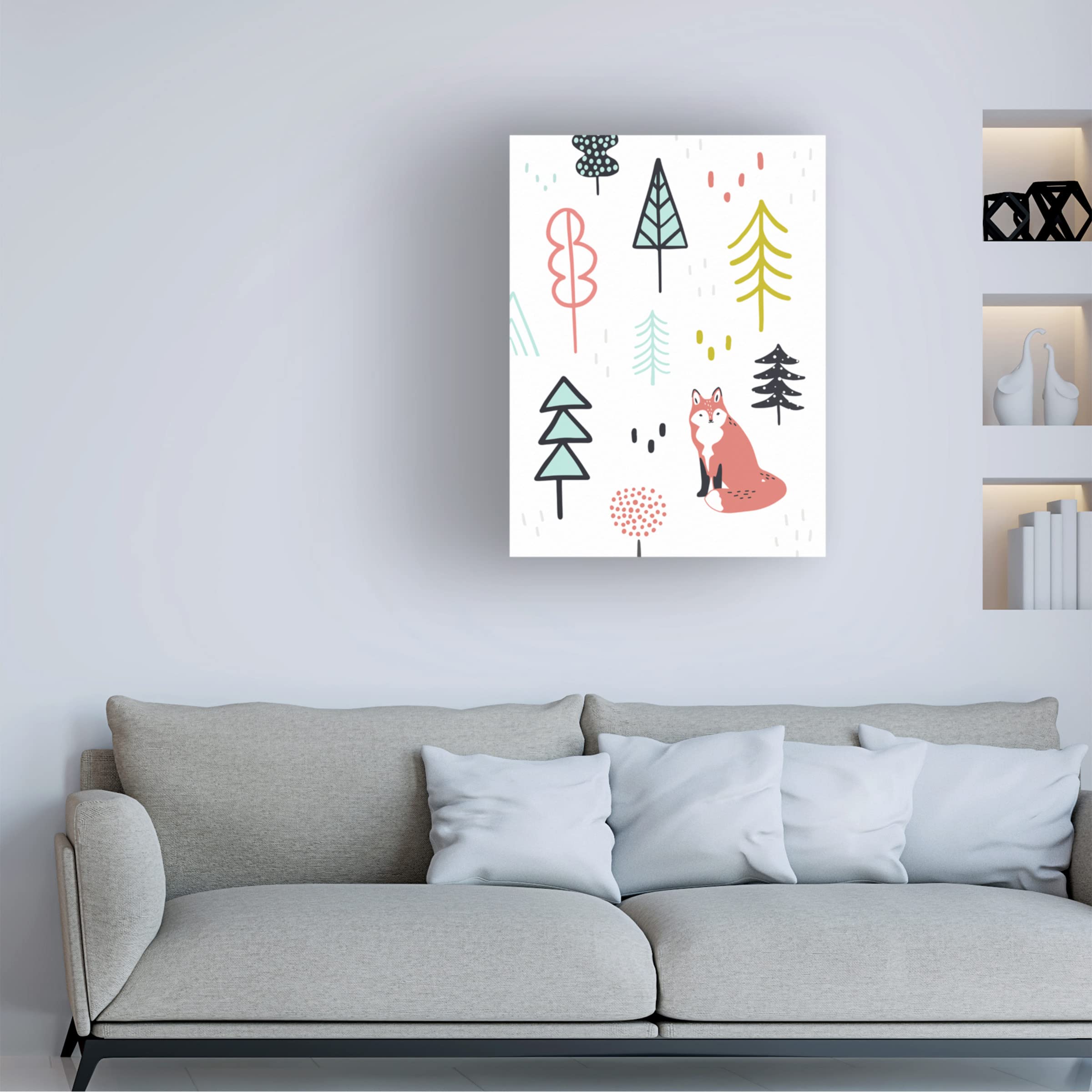 Victoria Borges 'Fox Forest II' Canvas Wall Art Print - Modern Home Decor for Living Room, Bedroom & Office | Trademark Fine Art Collection