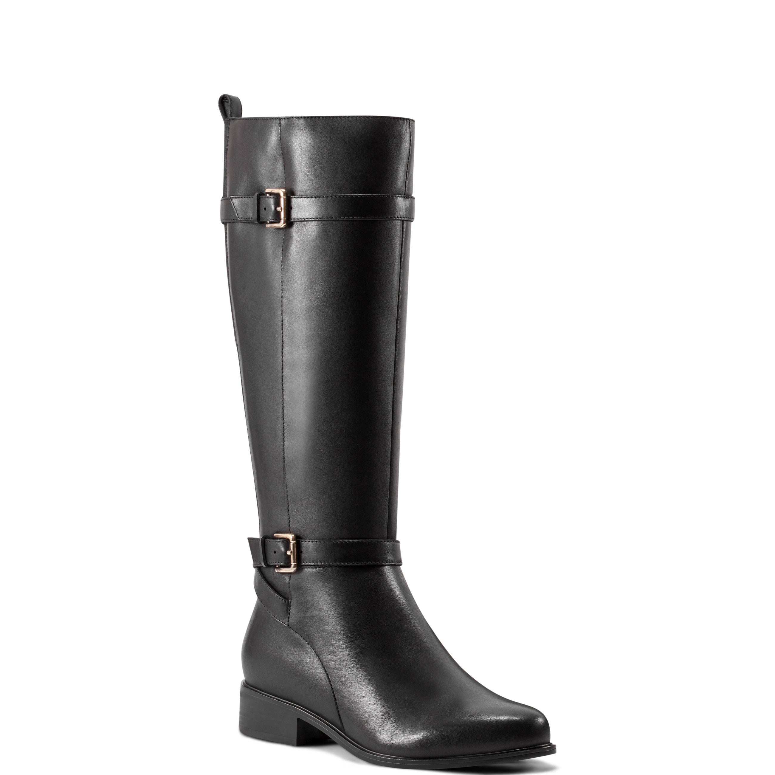 Women's Harper Wide Calf Riding Boots with Adjustable Buckle - Comfortable Equestrian & Casual Winter Boots for Horseback Riding & Outdoor Activities