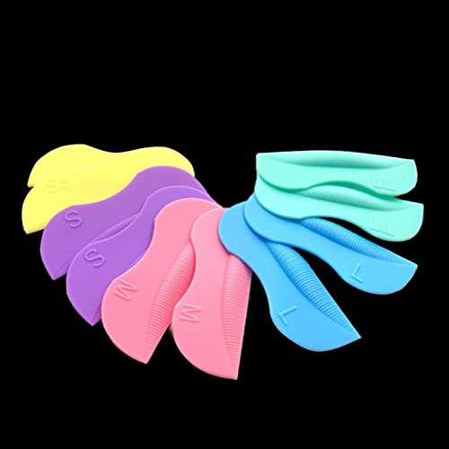 10Pcs Reusable Eyelash Perm Pads - Colorful Lash Separator & Lifting Tool with Different Curl Levels for Lash Perming & Curling - Perfect for Salon Professionals & DIY Home Lash Treatments