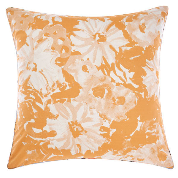 Fergie Peony European Pillowcase - 20x20 Inch Floral Decorative Pillow Cover for Bedroom, Living Room & Sofa - Soft Cotton Luxury Home Decor