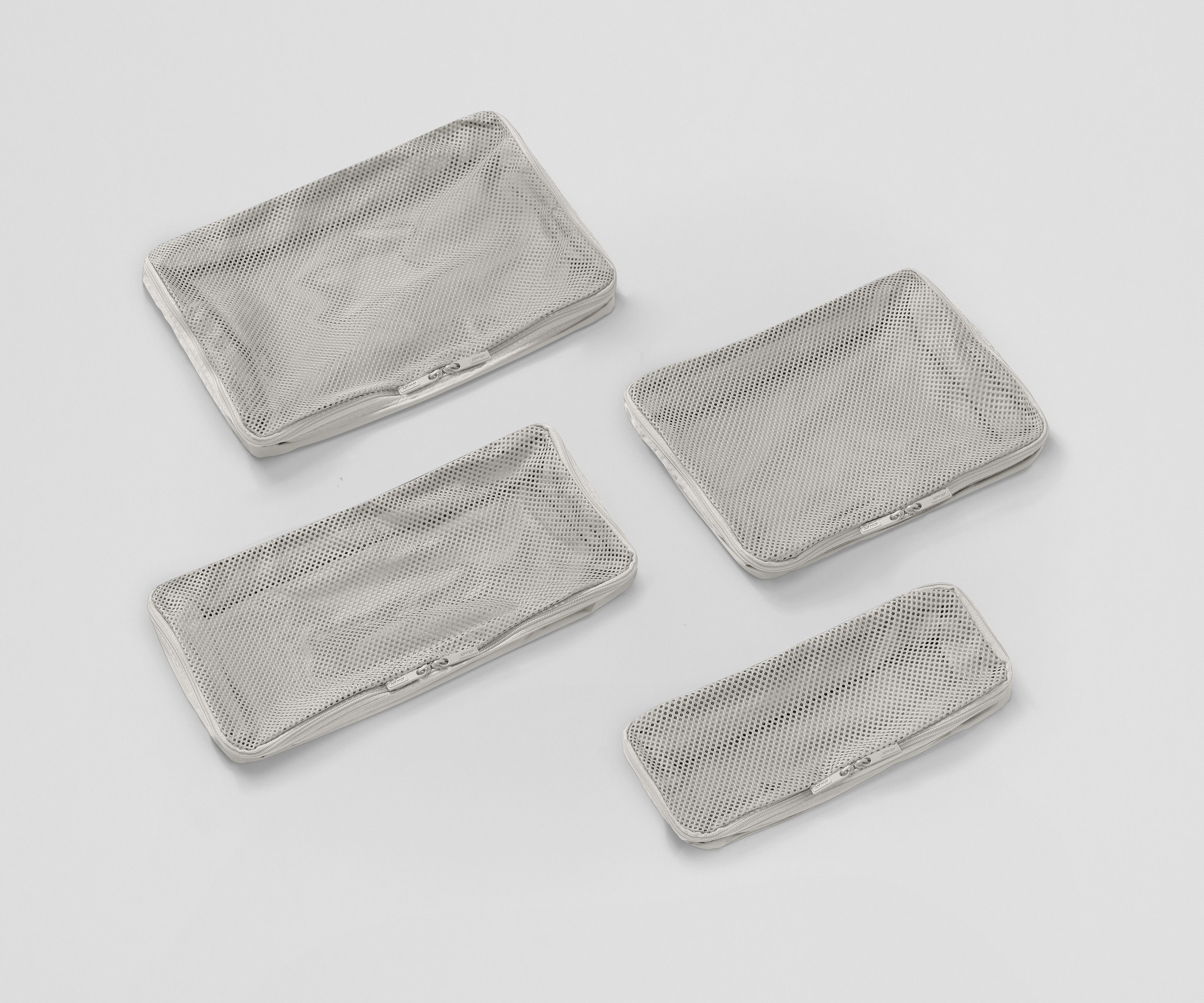 Premium Packing Cubes Set - Cloud Gray - 4-Piece Travel Organizer for Luggage & Suitcase - Perfect for Business Trips, Vacations & Weekend Getaways