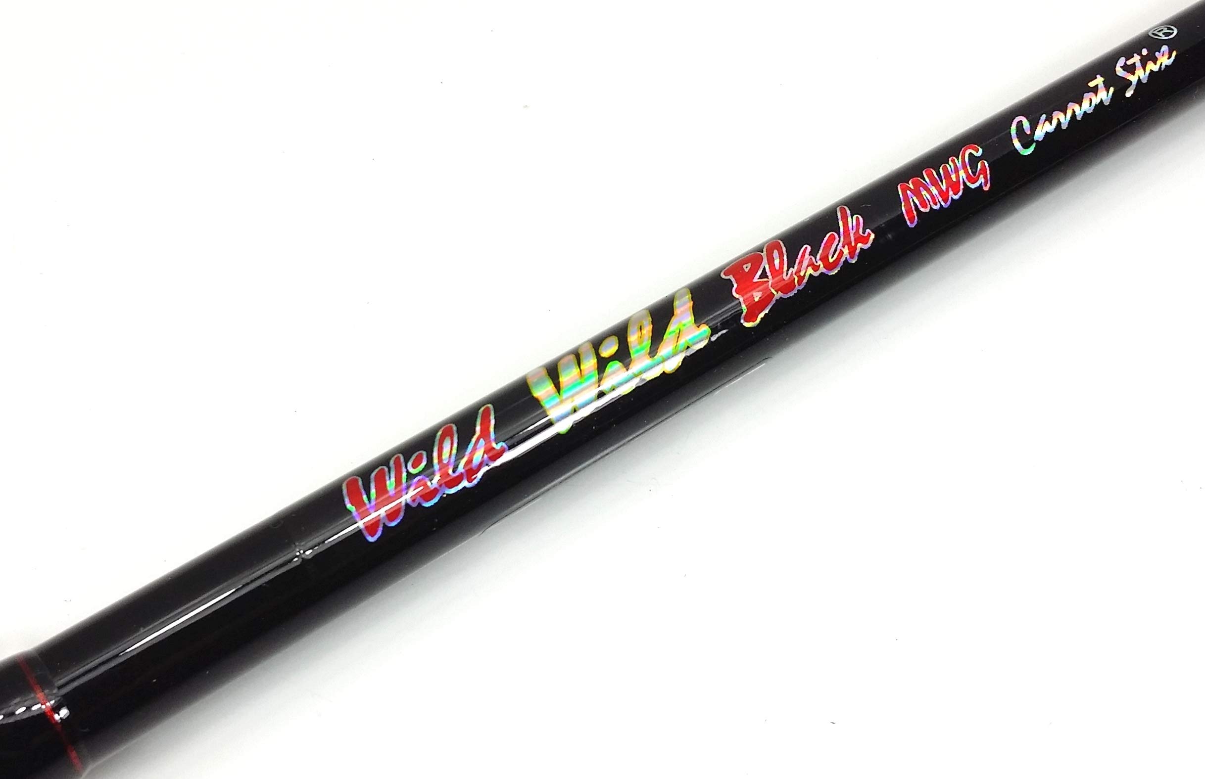 Premium Carrot Stix Casting Fishing Rod - Wild Black with Microwave Guides - Ideal for Freshwater & Saltwater Fishing, Bass & Trout Angling
