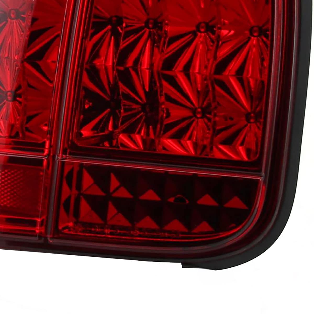 05-09 Red Clear LED Sequential Turn Signal Tail Lights & Brake Lamps - Compatible with Select Vehicle Models | Enhance Visibility & Style for Night Driving & Car Shows