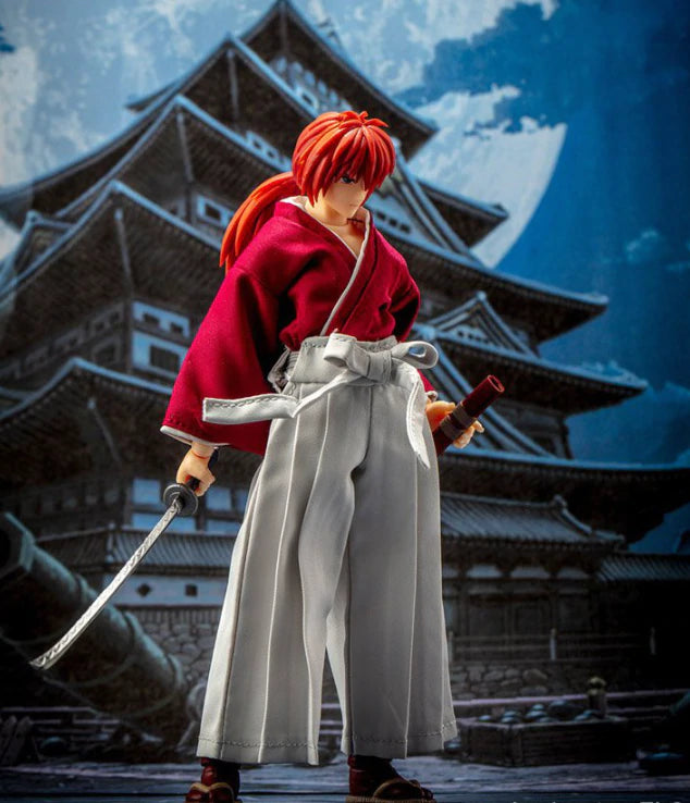 Dasin Models 6 Inch Rurouni Kenshin Himura Kenshin Samurai X Red Version Action Figure - Anime Collectible for Display & Gift Giving | Perfect for Anime Fans, Home Decor, and Office Display