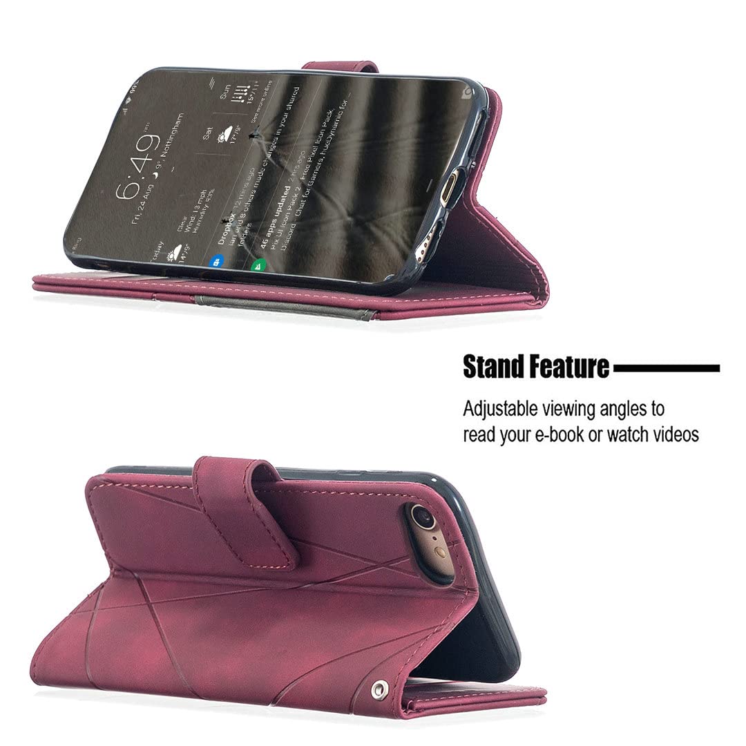 PCD Bengal Max Phone Case - PU Leather Wallet Flip Stand Cover with Card Holder (Red) | Perfect for Business, Travel & Daily Protection