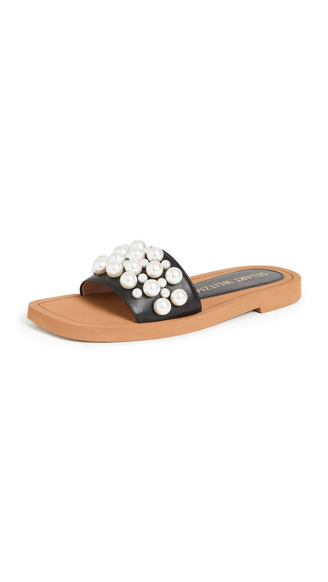 Stuart Weitzman Women's Goldie Slides - Comfortable Summer Sandals with Arch Support | Perfect for Beach, Pool, and Casual Outings