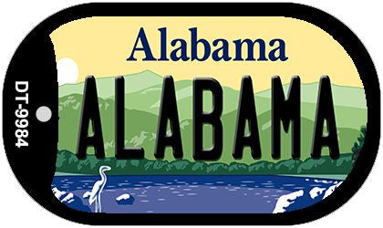 Custom Engraved Alabama Novelty Metal Dog Tag Necklace DT 9984 - Personalized Military Style Pet ID Tag for Dogs, Cats & Keychains (Great for Gifts, Memorials & Pet Identification)
