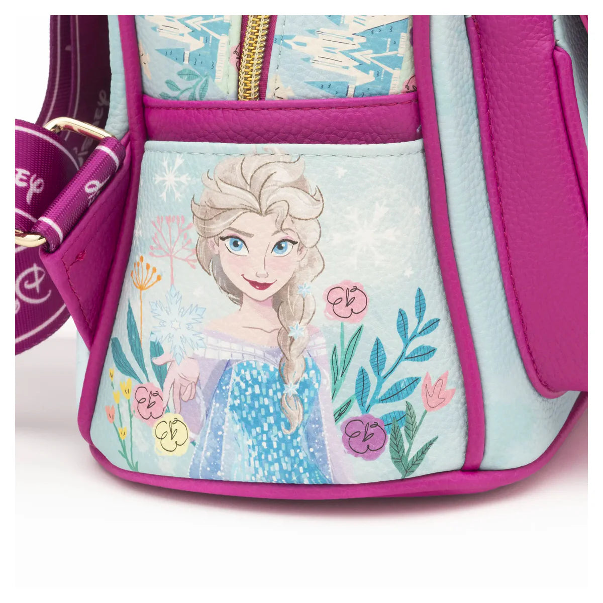 Disney Frozen Anna & Elsa Retro Leather Mini Backpack for Kids - Cute Character School Bag for Girls, Birthday Gifts, Cosplay & Disney Theme Park Accessories