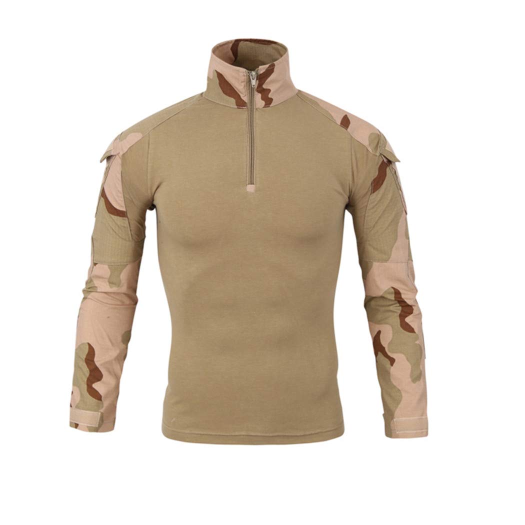 MNXOIA Tactical Military T-Shirt for Men - Airsoft Camouflage Combat Shirt, Outdoor Camping Hiking Hunting Tee | Durable Performance Shirt for Airsoft, Hunting & Outdoor Adventures