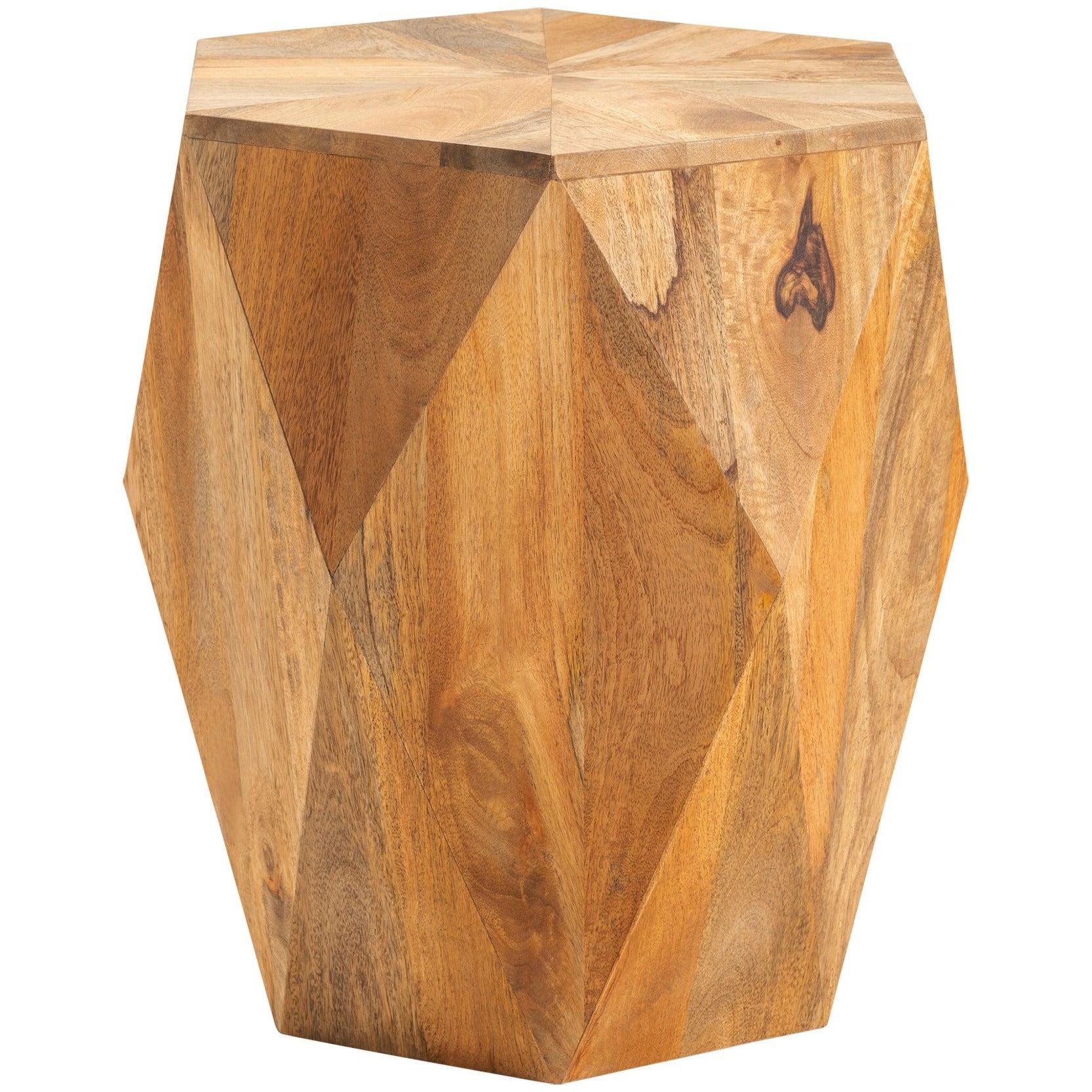 Hexagon End Table - Modern Wooden Side Table for Living Room, Bedroom, or Office - Small Accent Table with Sturdy Construction & Stylish Design