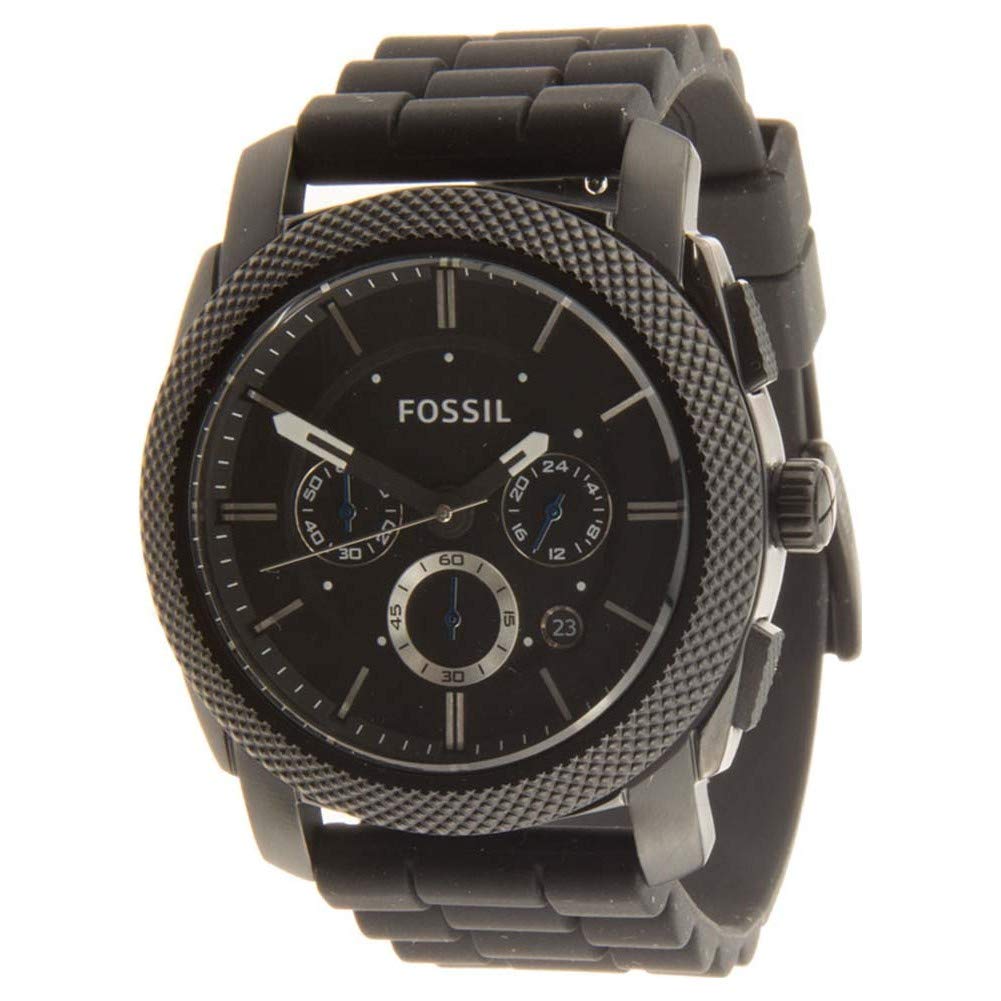 Fossil Men's Machine Chronograph Quartz Watch - 45mm Smoked Stainless Steel Case with Stainless Steel Band | Casual, Business & Formal Wear Accessory