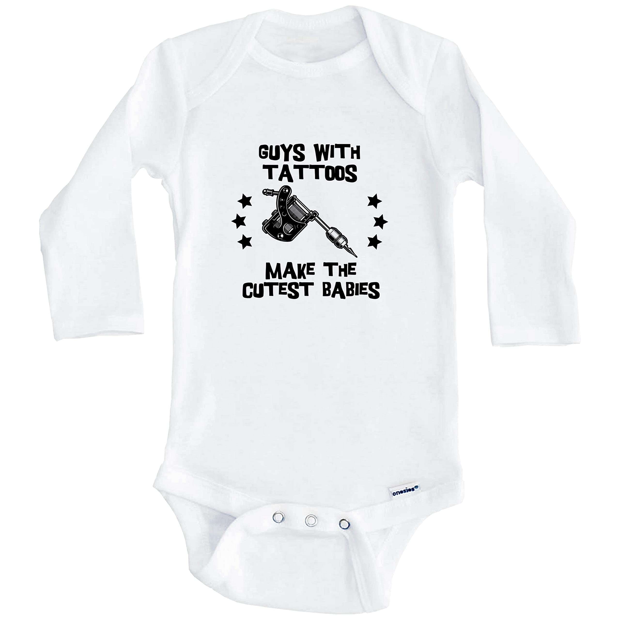 Funny Tattoo Baby Bodysuit - Long Sleeve Cute Onesie for Boys & Girls | Perfect Gift for Tattoo Lovers & Trendy Parents | Playdates, Family Photos & Special Occasions