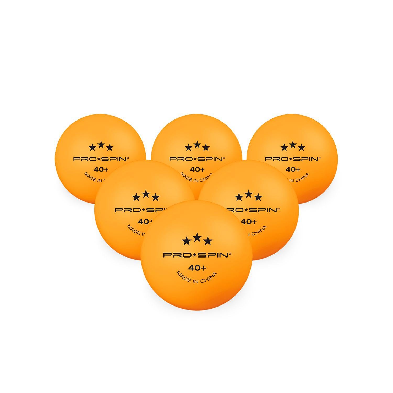 PRO SPIN 3-Star Premium Orange Table Tennis Balls - High-Performance 40+ ABS Professional Ping Pong Balls for Indoor & Outdoor Play | Durable, Tournament Approved | Perfect for Practice, Training & Competitive Matches