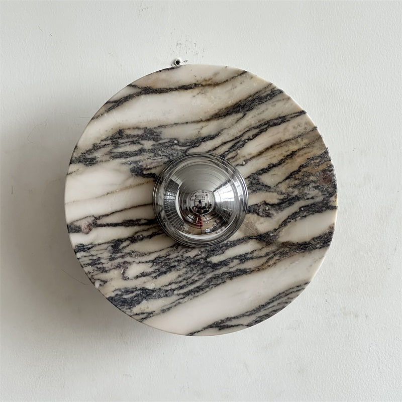 Calacatta Marble Wall Sconce Light - Modern Gold Finish Bathroom Vanity Lighting for Bedroom, Hallway & Living Room Decor