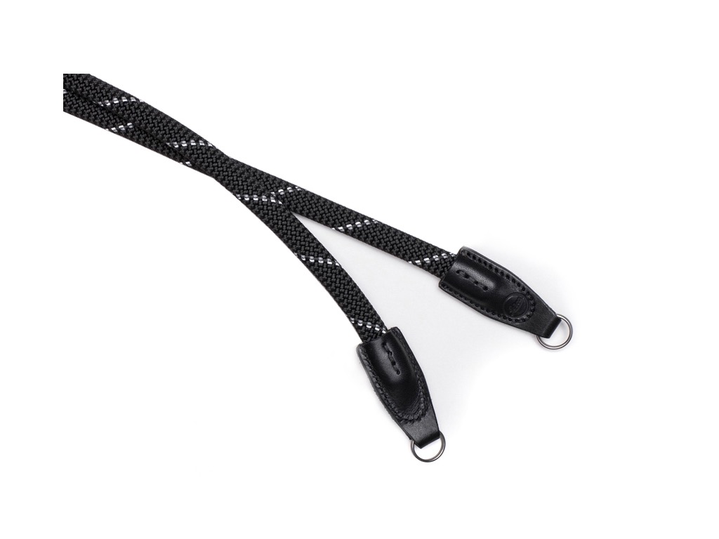 Leica Rope Strap - Reflective Black Camera Neck Strap (100cm/39.4in) for DSLR & Mirrorless Cameras - Perfect for Outdoor Photography, Travel & Adventure