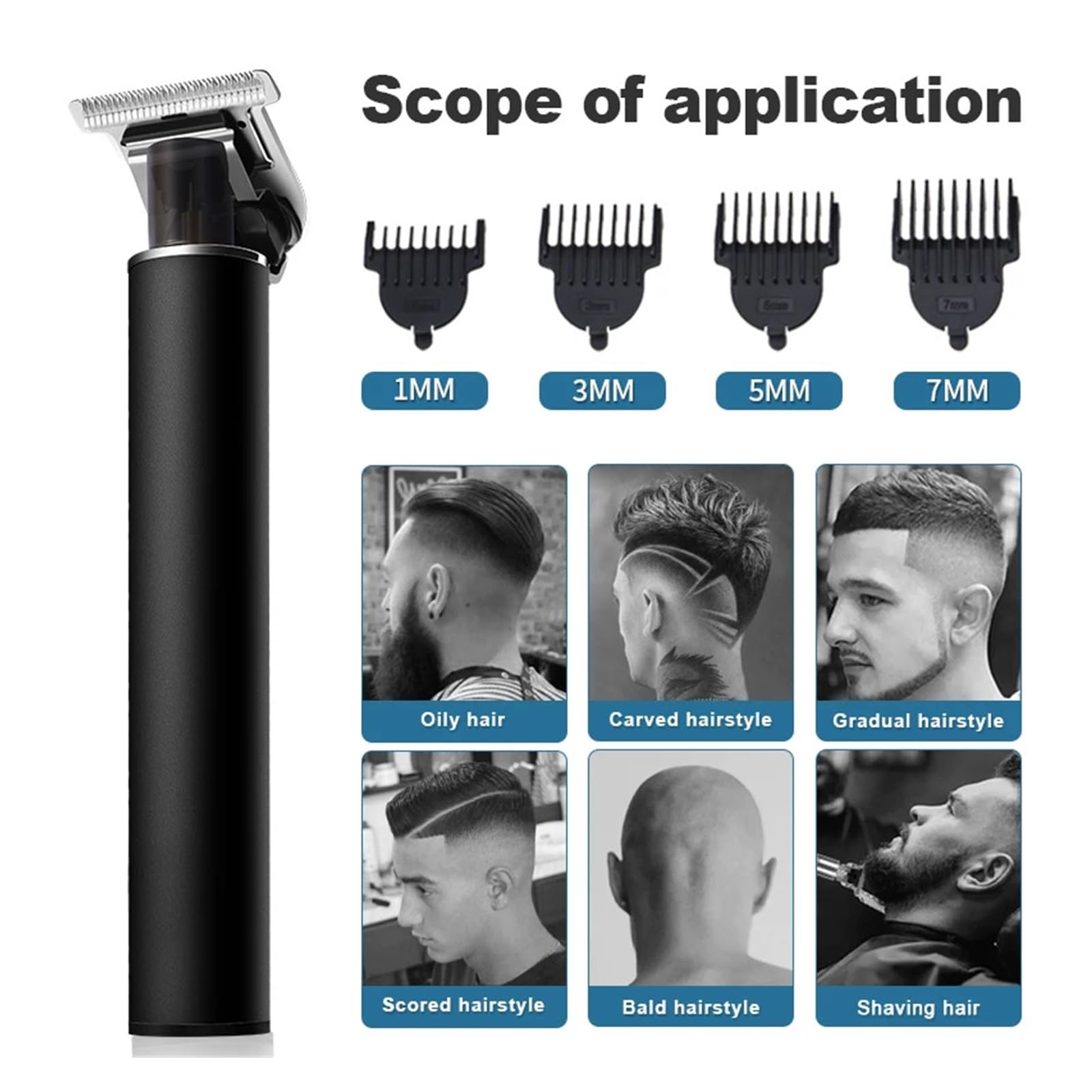 Professional Cordless Electric Shaver & Beard Trimmer for Men - 0mm Razor Haircut Machine with Precision Blades | Perfect for Home Grooming, Travel & Professional Barbershop Use