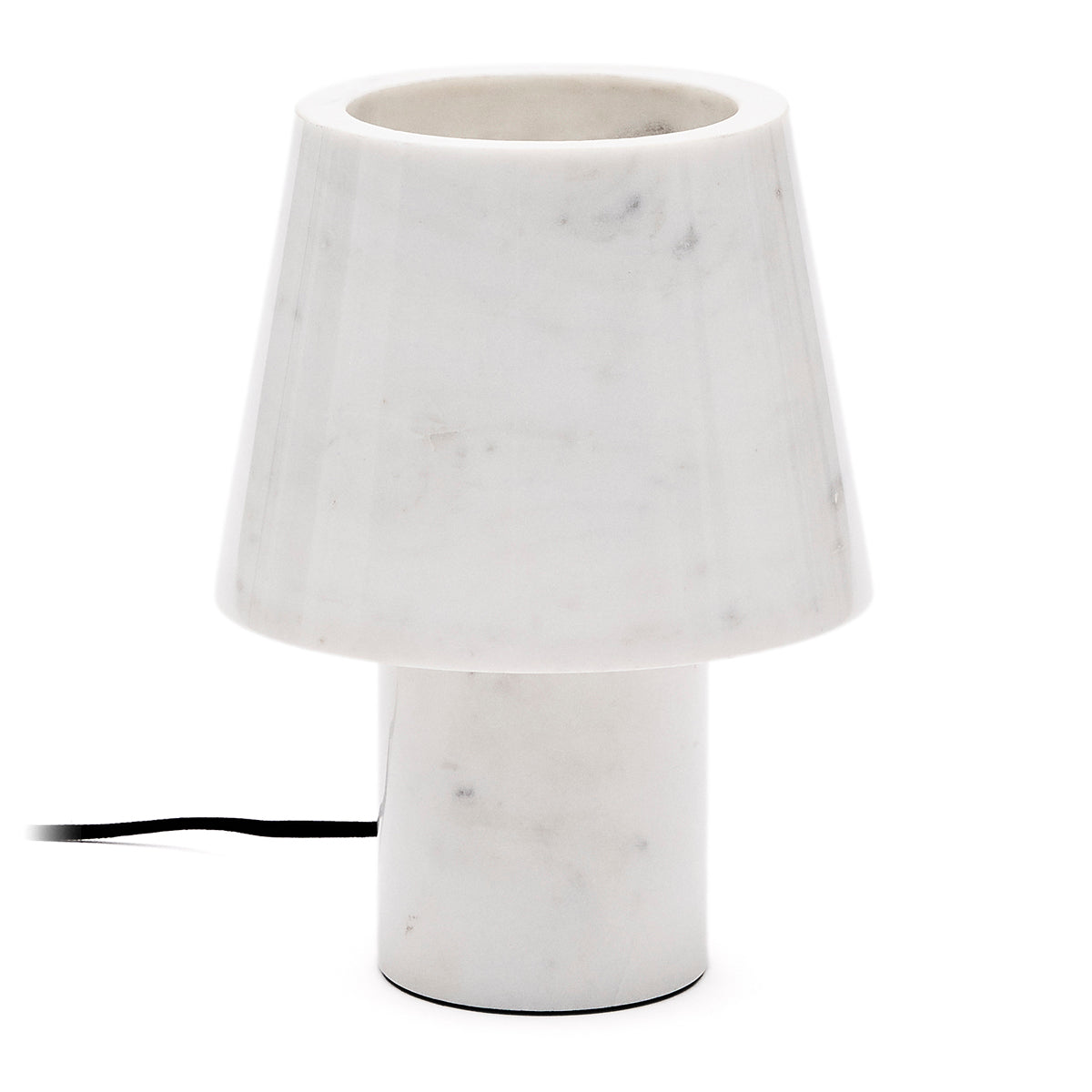 Alaro Modern White Table Lamp - Adjustable Brightness LED Desk Light for Bedroom, Living Room, Office & Study - Energy Efficient Nightstand Lamp with USB Port