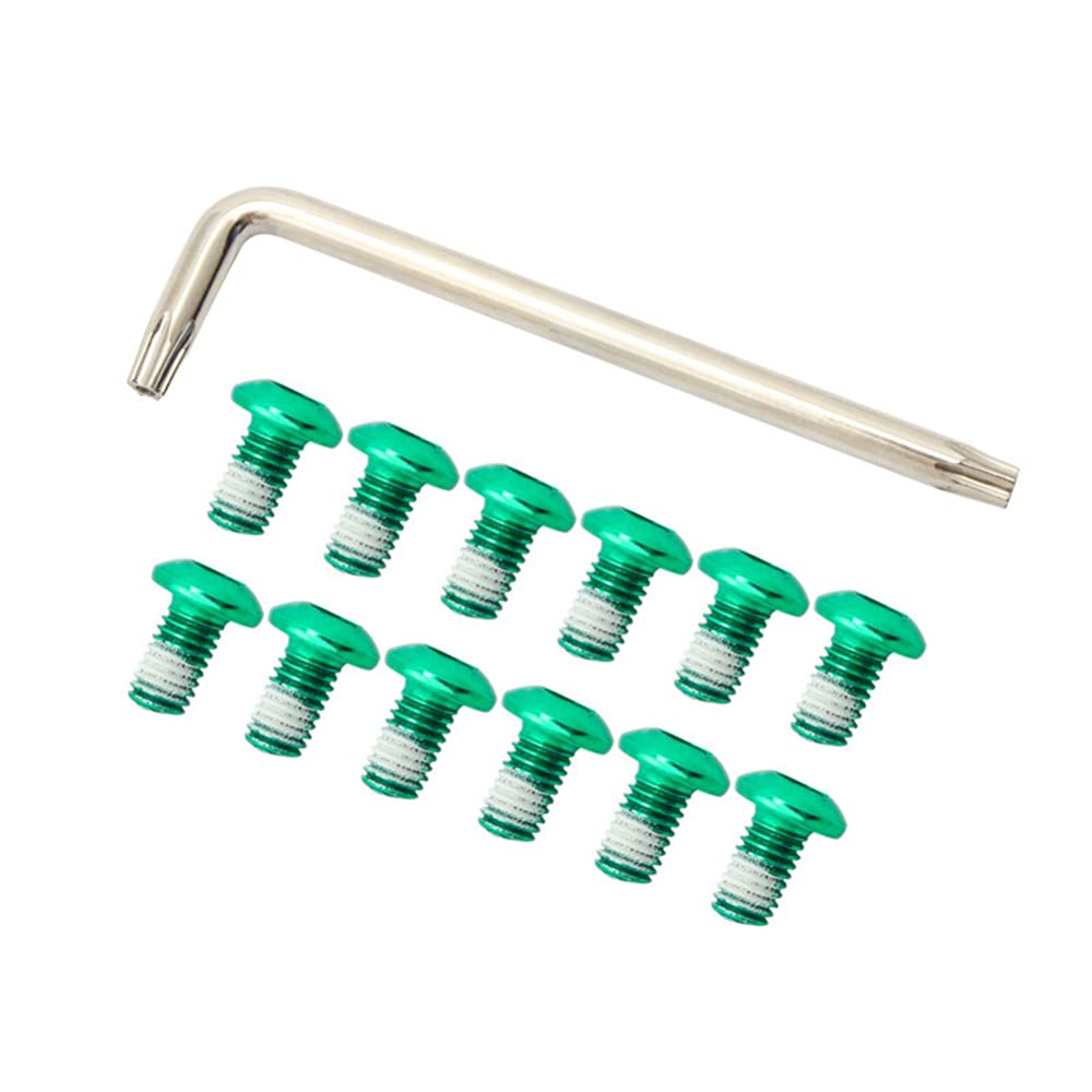 12Pcs M5x10mm T25 Torx Bike Disc Brake Rotor Bolts for MTB & Road Bikes - Durable Replacement Screws for Mountain and Commuter Bicycles - Perfect for Brake Maintenance and Upgrades