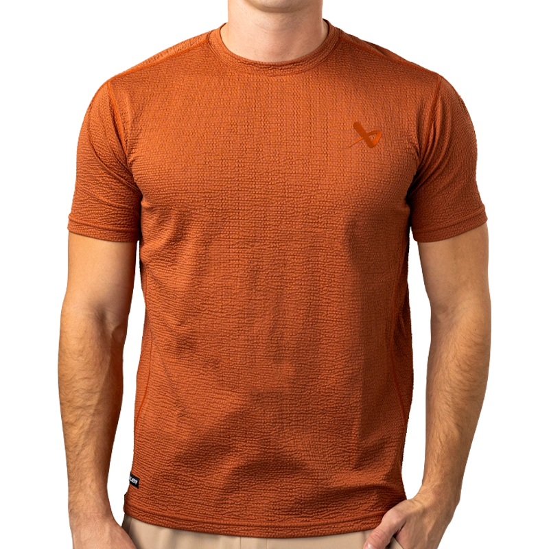 Bauer S24 FLC Textured Tech Tee - Men's Performance Clay T-Shirt for Gym, Running & Casual Wear