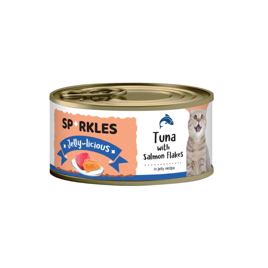 Premium Sparkles Gravylicious Jellylicious Wet Cat Food - 80g Chicken, Tuna & Salmon Recipe - Healthy Nourishing Formula for Adult Cats - Perfect for Mealtime, Weight Management & Picky Eaters