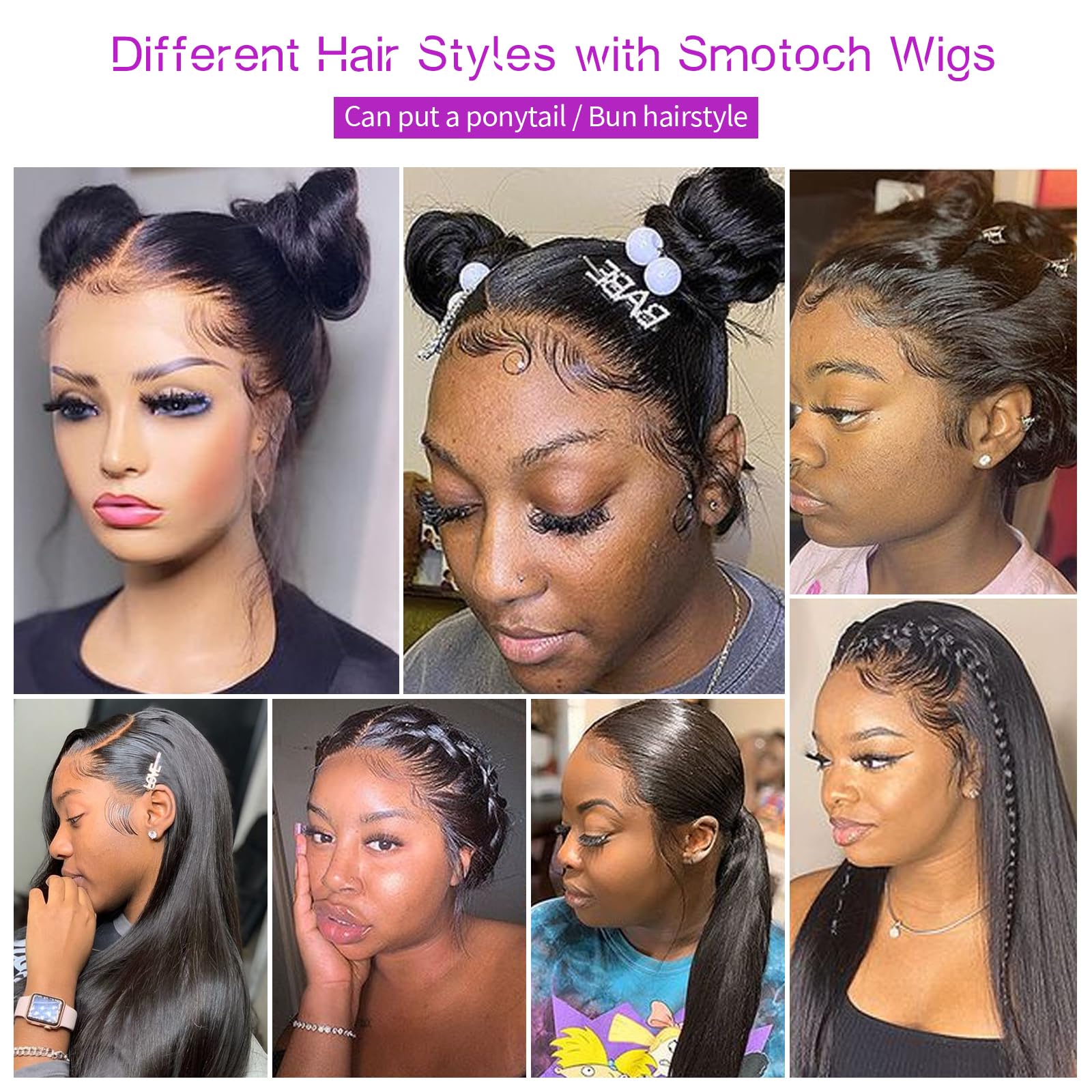 30 Inch Lace Front Wigs Human Hair - 13x4 Straight Pre Plucked Glueless HD Transparent Lace Wig with 180% Density for Black Women | Natural Color | Perfect for Daily Wear, Parties & Special Occasions