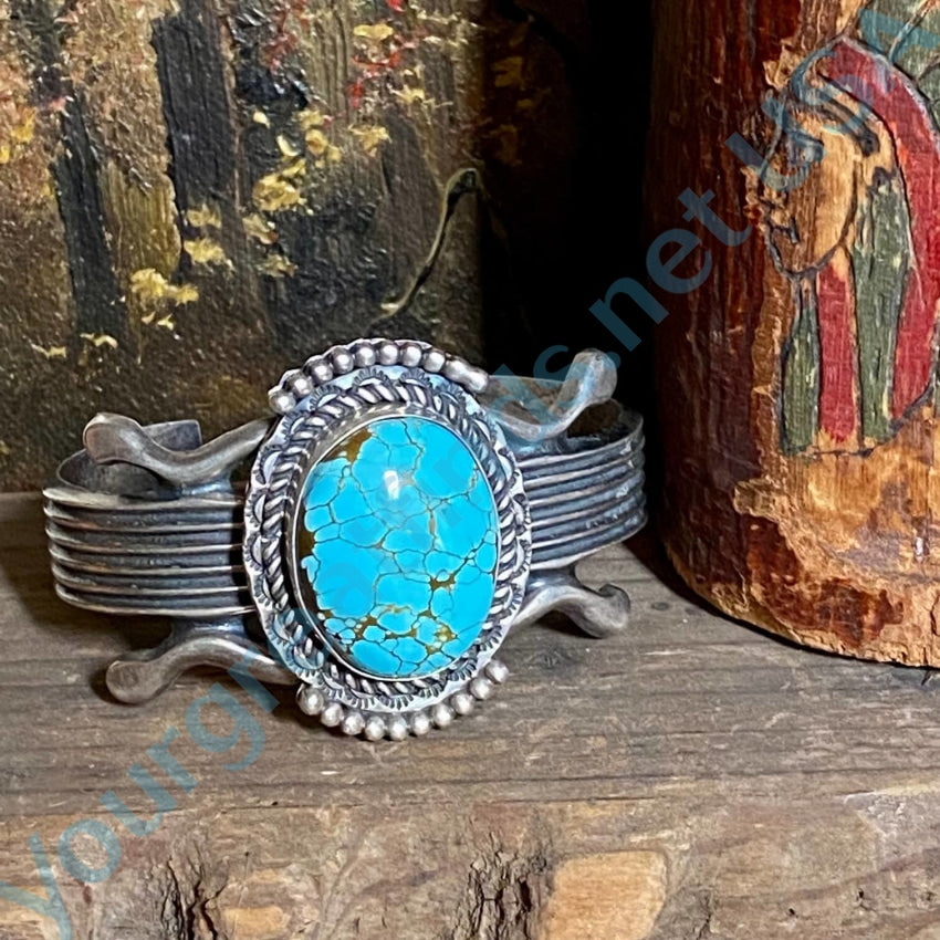 Handmade Tufa Stone Sterling Silver Cast Spider Web Turquoise Bracelet for Women - Boho Chic Jewelry for Everyday Wear & Special Occasions